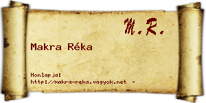 Makra Réka névjegykártya